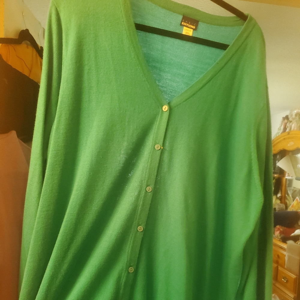 Basic Edition Green Sweater